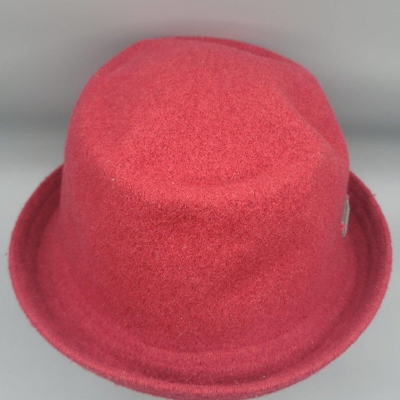 Kangol Mens Wool Mowbray Red Velvet Hat Size Medium RN# 68438 Pork Pie Hat Clean - Picture 2 of 12